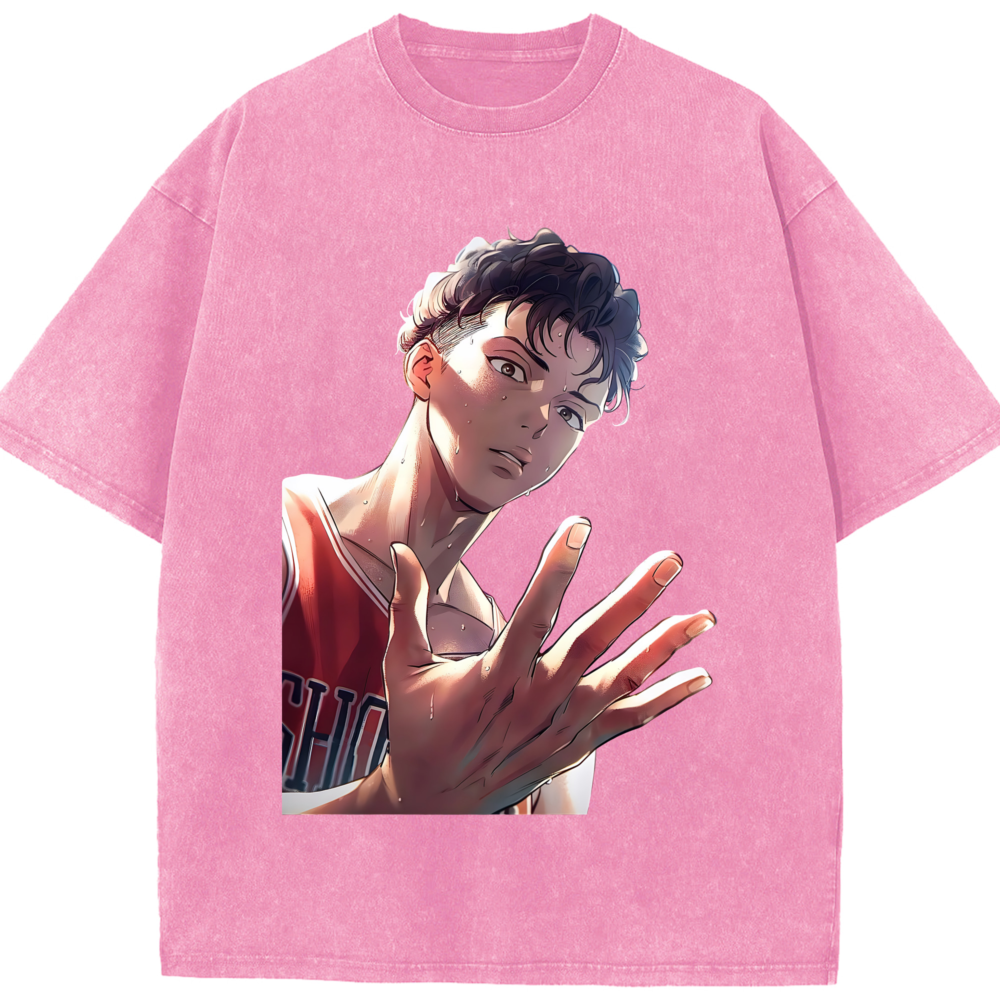 （画像用） SLAM DUNK／スラムダンク 綿100% ヴィンテージ風 半袖Tシャツ（フロントプリント）